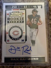 2019 DAX RAYMOND PANINI CONTENDERS RC TICKET AUTO!! Bears