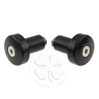 Handle Bar End CNC Stealth Black Hollow 7/8'' Bars 6mm Slug Weight Slider
