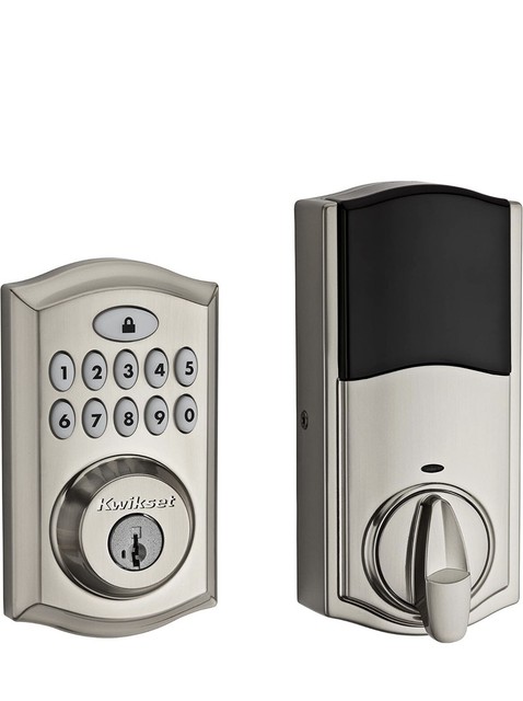 Kwikset 913 Smartcode Traditional Electronic Deadbolt - Satin Nickel ...