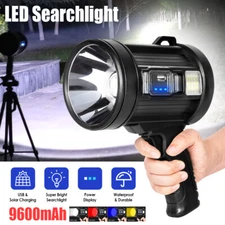 200000 Lumens Super Bright LED Flashlight Handheld Searchlight Camping Spotlight