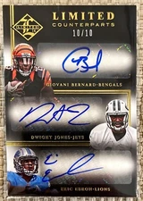 2014 Panini Limited - Counterparts Triple Auto #C3-BJE Bernard, Jones, Ebron /10