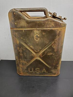 CONCO ICC 5L 20-5-51 Military Metal US Army Jerry Gas Jug Green
