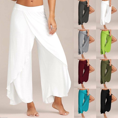 Girls Slit Flared Bootcut Yoga Pants 