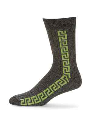 Authentic VERSACE  Versace Greca Border Socks  Medium NWT $125