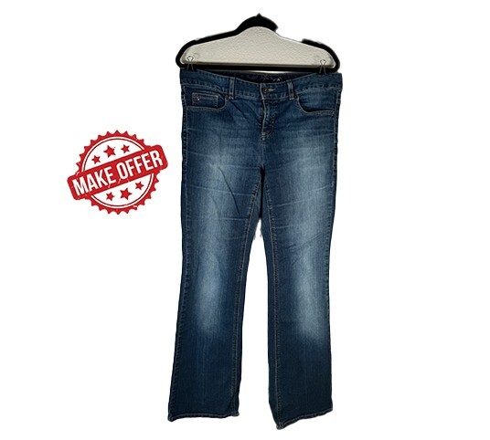 Tommy Hilfiger Freedom Stretch Boot Cut Womens Blue Denim Jeans Size 12R | 36x32
