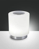 Fabas Luce Led Tischleuchte Simi Ø120Mm 8W Warmweiß Verchromt Dimmbar