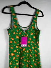 Tabitha Brown Green Sleeveless Midi Dress XXS Tank Dress Pockets Green. NWT