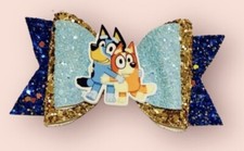 Bluey and Bingo hair bows for girls handmade