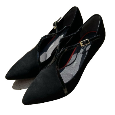 [6.5] NWOT Rockport In Motion Black Strappy Kitten Heels Perfect Office Shoe