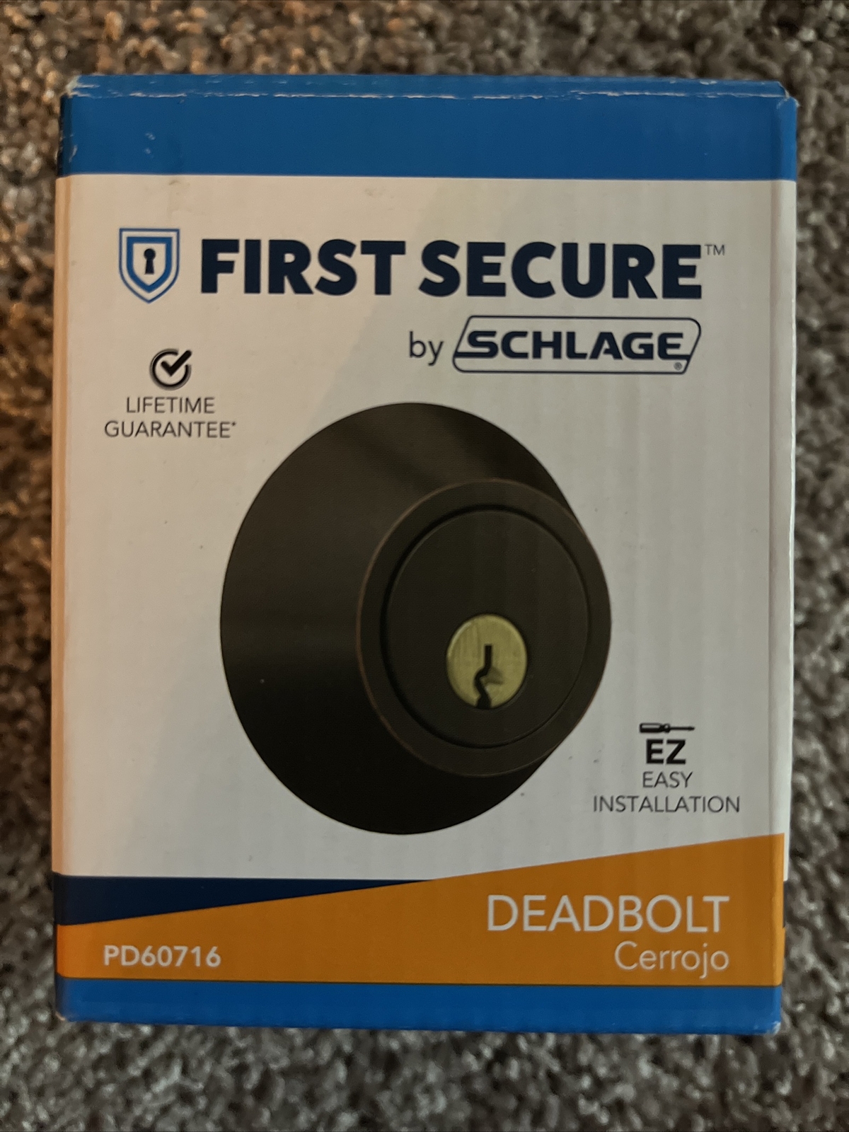 First Secure By Schlage Deadbolt Aged Bronze Lifetime Guarantee PD60716 for sale online eBay