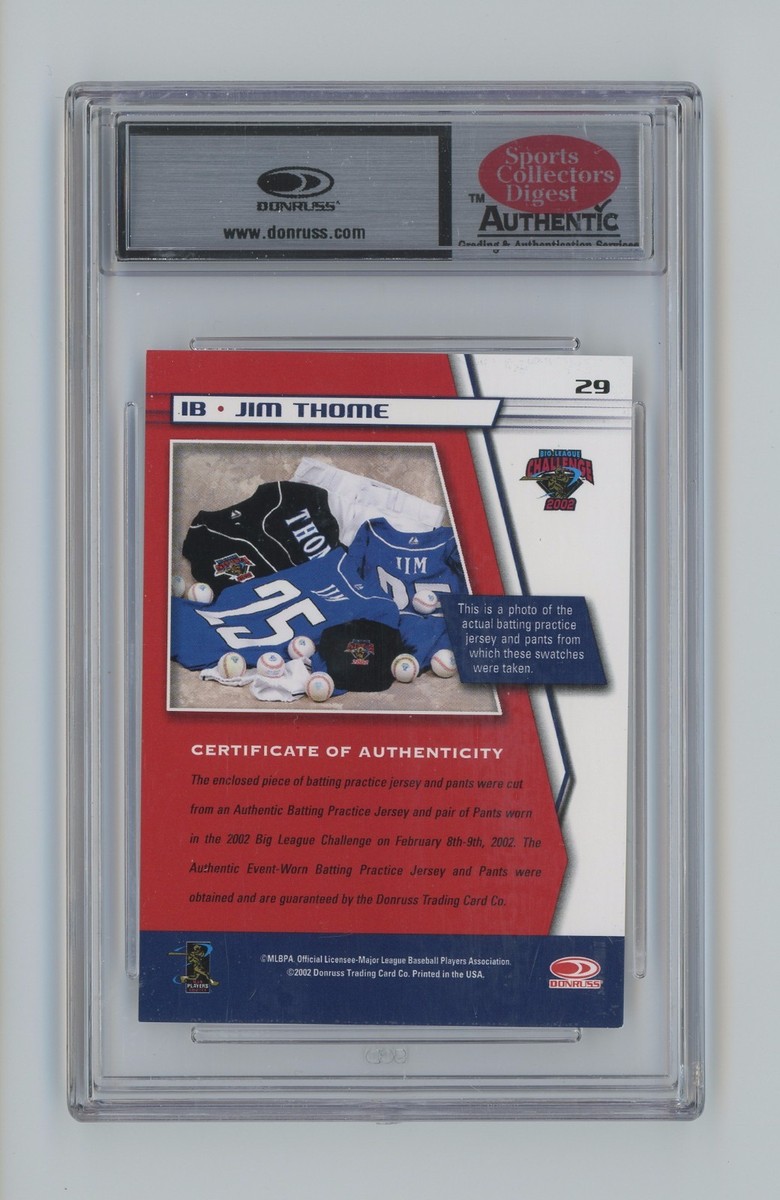 メジャーリーガー Jim Thome バット付きカード Jim Thome 2006 Topps Topps Trading Places Bat Relic #TPR-JT