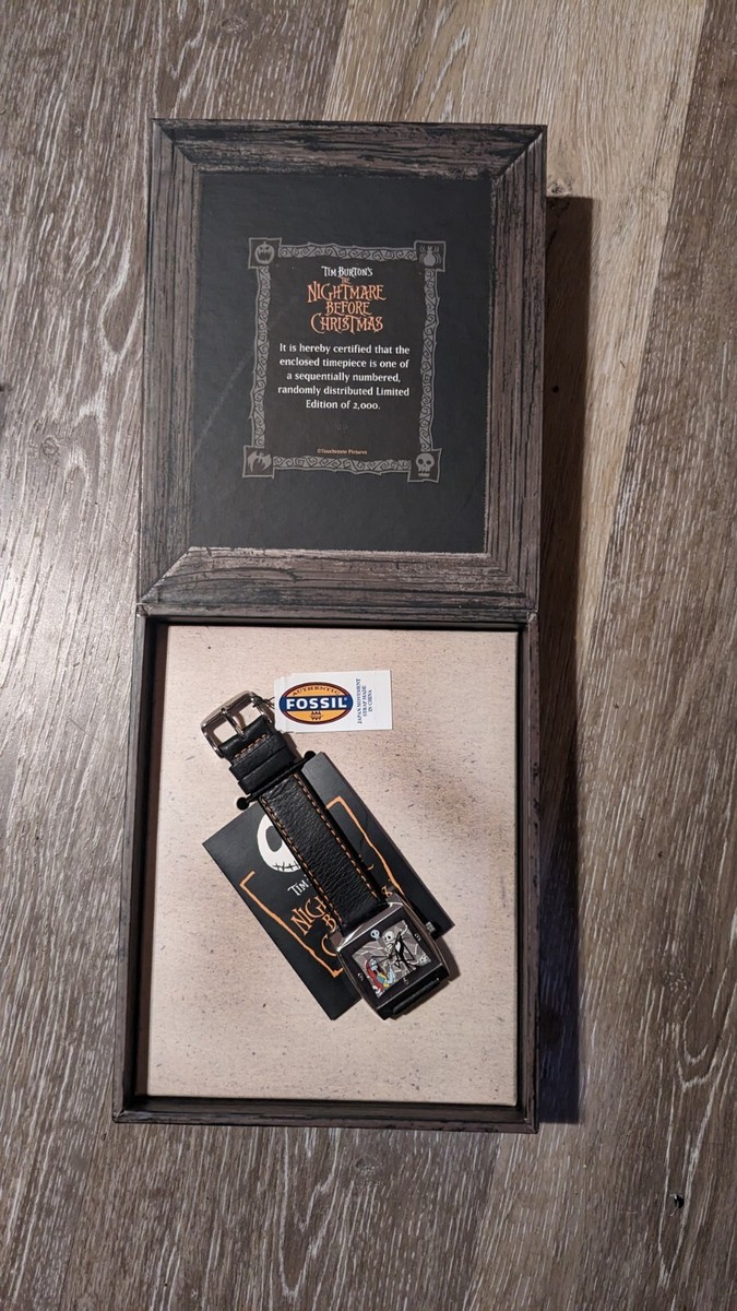 Rare Nightmare Before Christmas Fossil Jack & Sally Watch Vintage