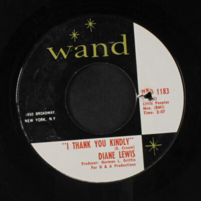 米7” Diane Lewis I Thank You Kindly / Please Let Me Help You WND1183 WAND /00080 DIANE LEWIS: i thank you kindly / please let me help you