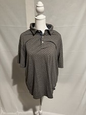 Vineyard Vines Polo Shirt Mens L Fish Pattern Short Sleeve Stretch