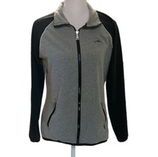 Lauren Ralph Lauren Jacket Womens Size M Active Gray Black Full Zip