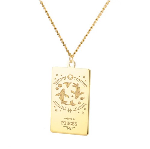 Horoscope Zodiac Pendant Necklace in Gold or Silver Spiritual Guidance Wisdom - Picture 8 of 48