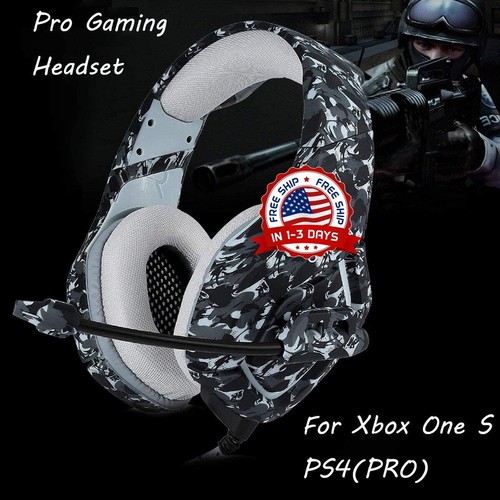 Cascos Auriculares Gaming Audifonos con Mic Gamer Gaiming Para PC Xbox One PS4 - Picture 7 of 8