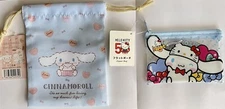 Cinnamoroll Daiso Pouch Set  - HK 50th Anniversary Zipper - Drawstring Pouch