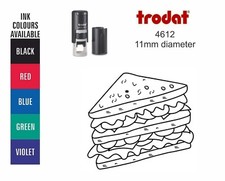 Sandwich Rubber Stamp, cafe bar shop take away food  loyalty card reward scheme