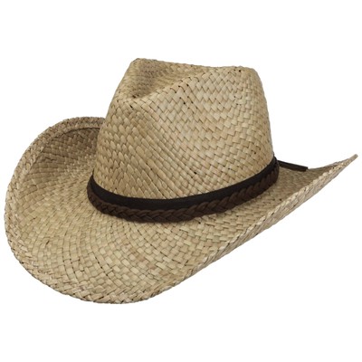 LIPODO Palmhurst Cowboy Strohhut Westernhut Sonnenhut Cowboyhut Sommerhut