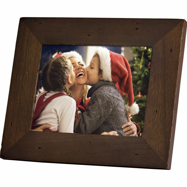 Polaroid 8-Inch Digital Picture Frame in Distressed Candlenut Wood - Model PDF-800CD-image