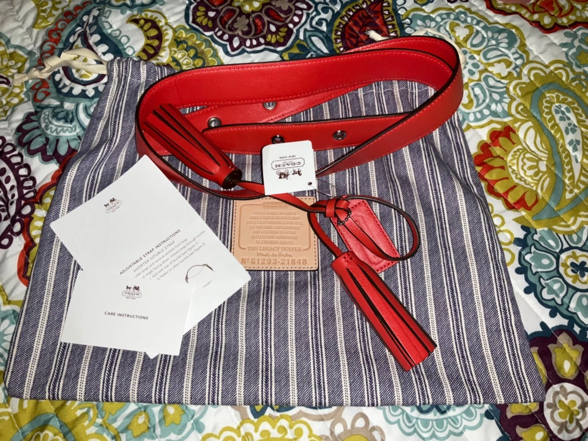 Vintage, Coach Legacy Fuchsia Leather Duffel Bag Adjustable Belt & Tassel Kit. Coach Pink Duffel Bags & Handbags for Women for sale | eBay main image 2