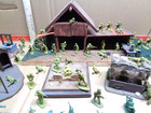 VINTAGE WW2 AMERICAN/GERMAN HARD PLASTIC SOLDIERS & MILITARY BASE & MORE — photo 5