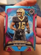 Bub Means 2024 Topps Resurgence Sky Blue Shock Rookie Card #167 - Saints