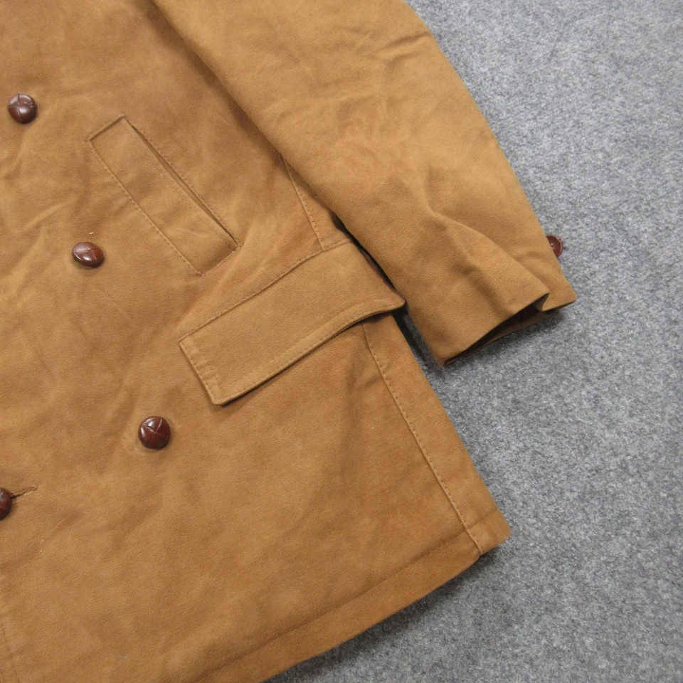 Винтажный Европы Craft Peacoat мужской 38 двубортный Saliksuede с подкладкой 70-х Belgiu - Изображение 3 из 4