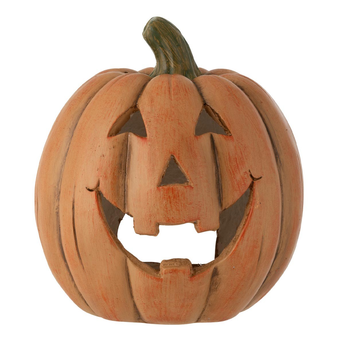 Photophore citrouille Halloween 27cm caramel pour deco de table de fete automnale chaleureuse