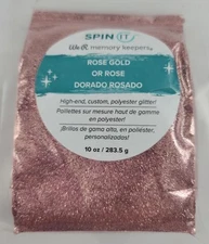 Spin It Rose Gold Ultra Fine Glitter 10 Ounce New We R Memory Keepers