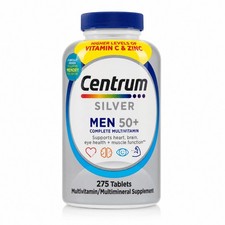 Centrum Silver Men 50 Complete Multivitamin 275 Tablets Vitamin C Zinc