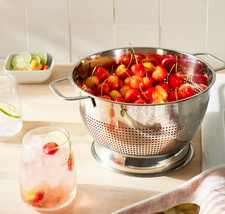 3 Qt Stainless Steel Colander Silver - Kitchen Strainer Bowl