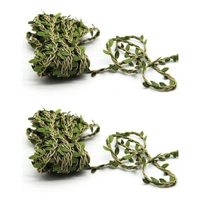 2 Count Artificial Leaves for Crafts Decorative Vines Bedroom False Leaf