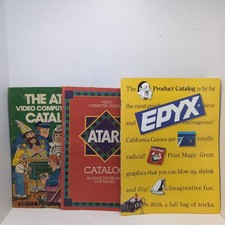 Three Vintage Atari Game Catalogs