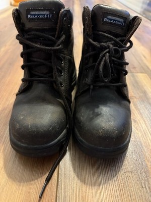 rea Skechers Women's Workshire Relaxed Fit Work Boots Steel Toe Brown