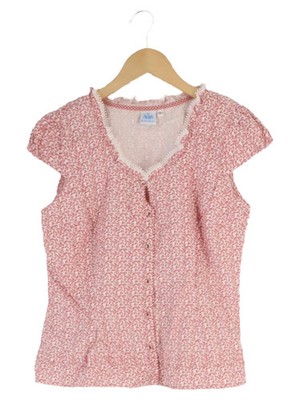 SPIETH & WENSKY Damen Trachtenbluse Rosa Gr. 36/S Florales Muster Rüschen