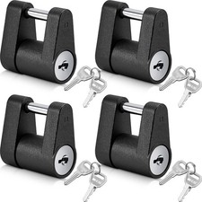 4 Pack Trailer Tongue Coupler Lock with Keys, Trailer Hitch Lock, Diameter