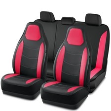 Car Seat Cover Leather Seat Cover Automotive Interior Seat Full Set Hot Pink