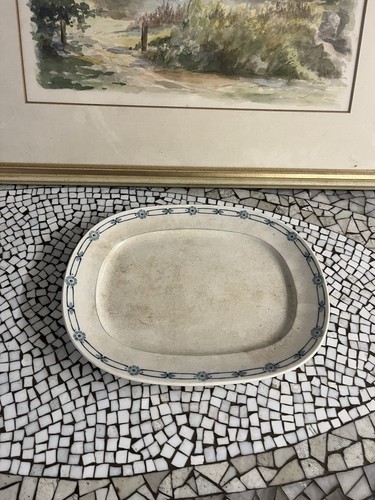 Antike Servierplatte Villeroy Boch Wallerfangen Maße 32 x 25 cm 19 Jhd - Bild 3 von 6