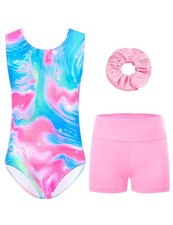 Leotards for Girls Gymnastics Size 10-12 Years Old Pink Blue Gym Outfits with...