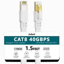 Cat8 Ethernet Cable, Outdoor Indoor, 1.5FT Heavy Duty High Speed Cat 8 LAN Netwo