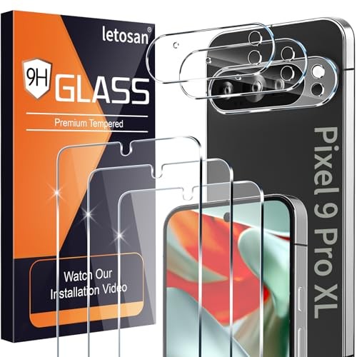 For Google Pixel 9 Pro XL, 3+3 Pack Screen Protector & Camer