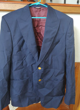 GUCCI UNIFORM MENS NAVY BLUE BLAZER JACKET SUIT TOP, SIZE 54,CHEST IS 24.LARGE 2