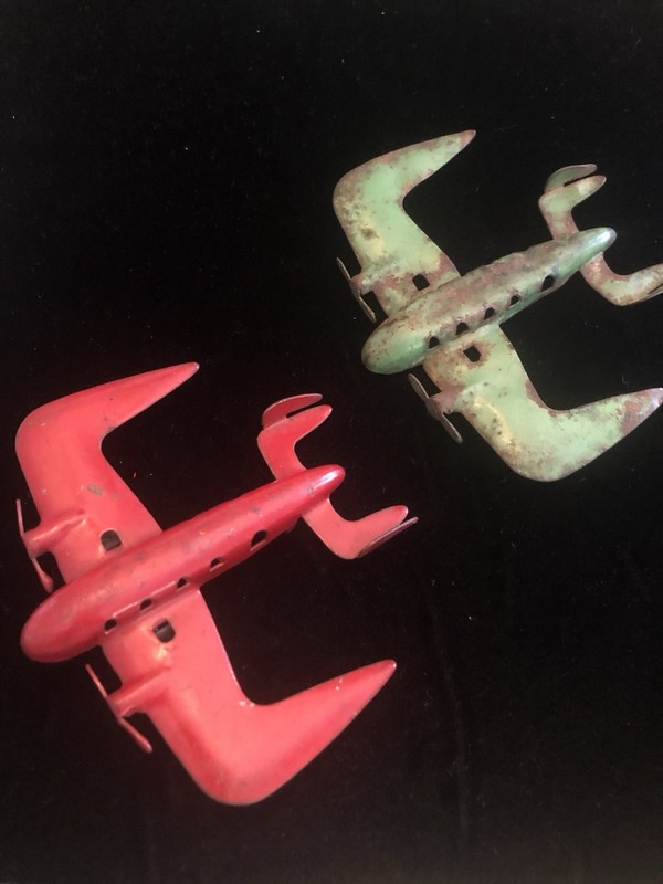 Two Vintage Wyandotte Pressed Steel Toy Planes