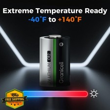 Granicell CR2 3V Lithium Batteries, 8 Pack