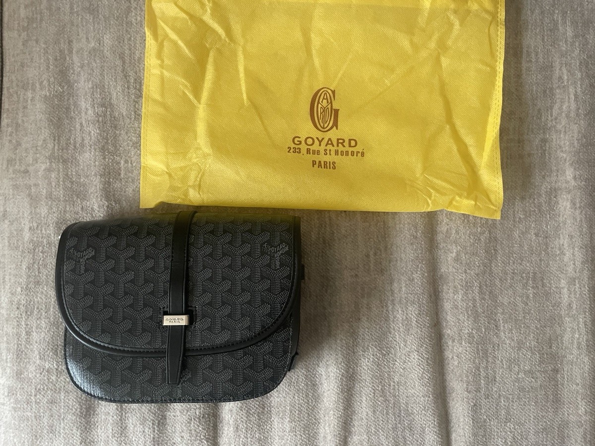 GOYARD ハンドバッグ ブラック系 Goyard Black Goyardine Shoulder Bag for Women with Dust Bag, Brand