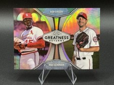 2019 Topps Chrome - Greatness Returns Max Scherzer, Bob Gibson #GRE-4 ST3