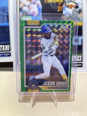 2026 Topps Chrome Jackson Chourio Green Geometric Refractor /99 #51 Brewers