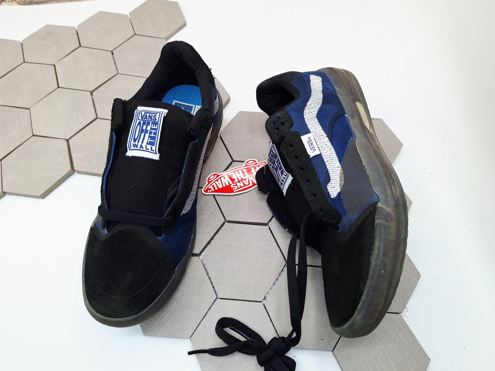 Vans Evdnt Ultimate Waffle Deuce Black True Blue Skate Shoes Men's Size 7.5 Rare image 6